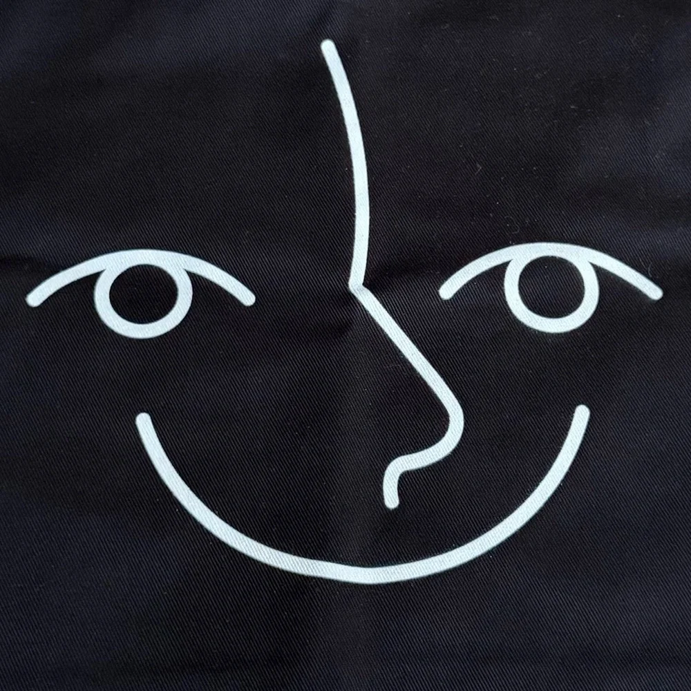 Endel Black Tote Bag with Face Design - Picture 2 of 8